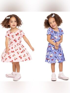 New! Bundle of 2 Disney Minnie Mouse and Hello Kitty Dresses Toddler Size 2T